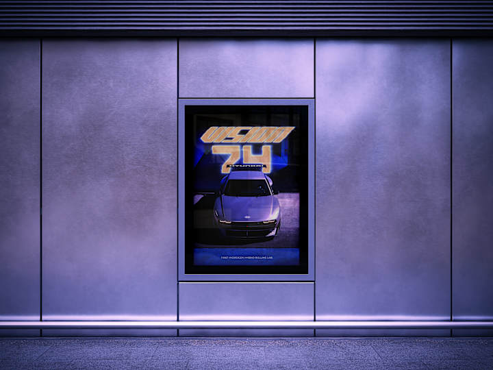 Cover image for N VISION 74 - Vaporwave Poster Design