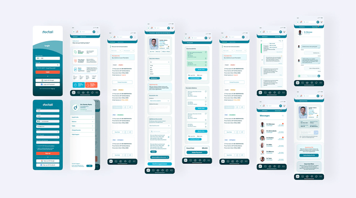 Cover image for Doctall, Healthcare Appointment App on Behance