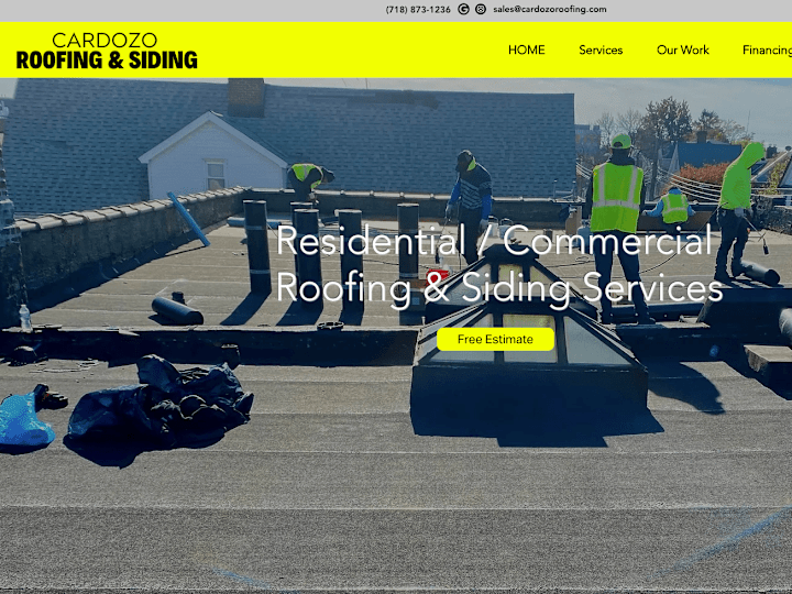 Cover image for Roofing & Sliding company website design/seo in Squarespace