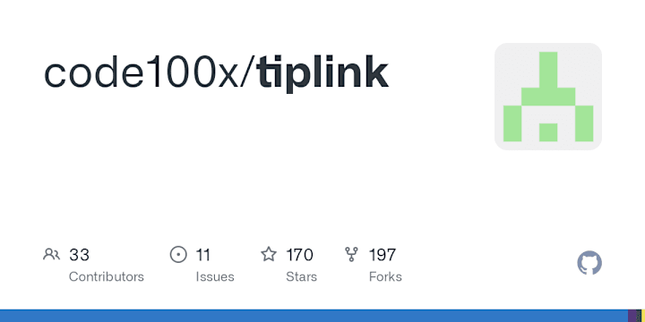 Cover image for code100x/tiplink