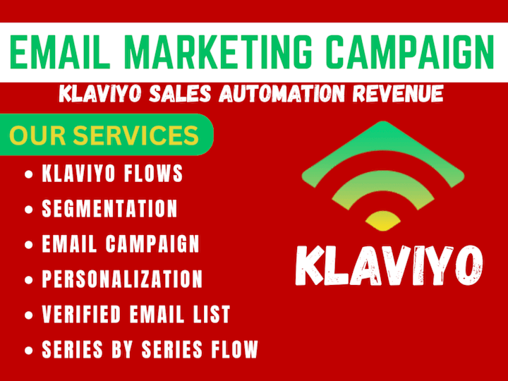 Cover image for I will set email camapaign klaviyo sales automations revenue