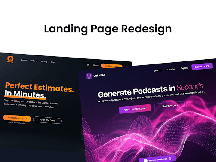 Cover image for Landing Page Redesign