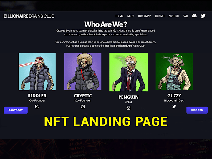 Cover image for NFT LANDING PAGE