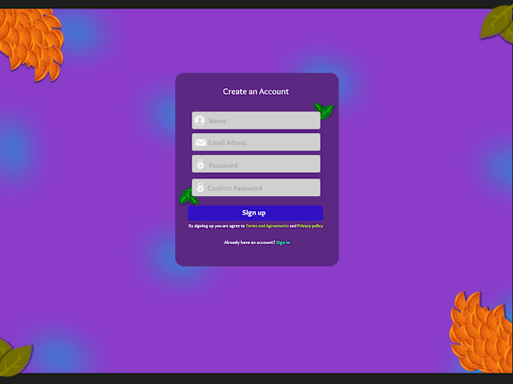 Cover image for Sign Up page design