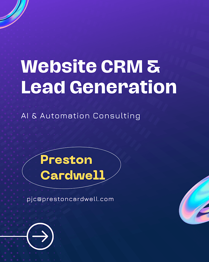 Cover image for Website CRM & Lead Gen