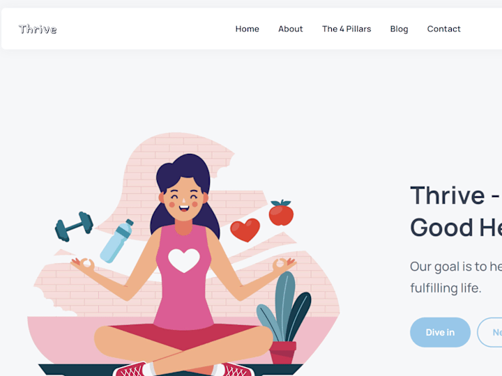 Cover image for Thrive - A Front End Based Health Website