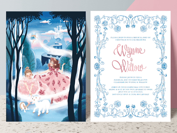 Cover image for Kids Party Invitation: Vintage Fairytale