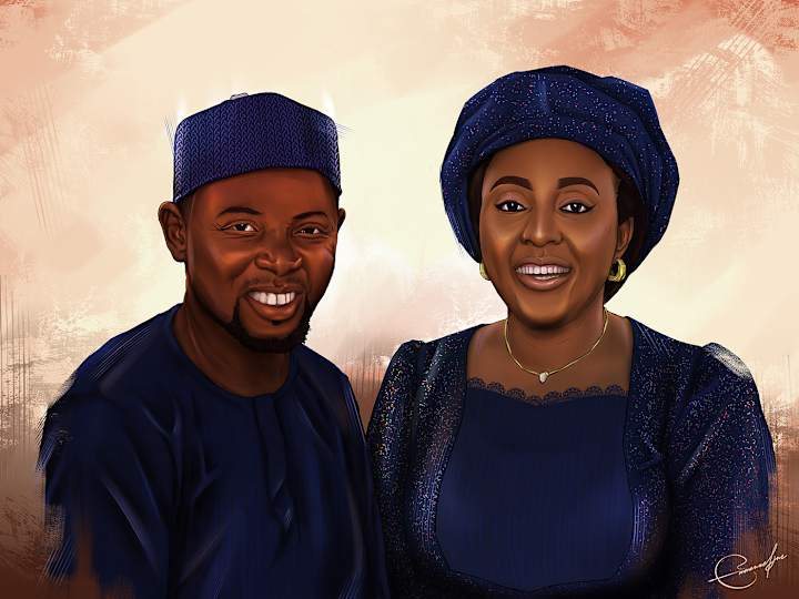 Cover image for DIGITAL PAINTING : An African Couple