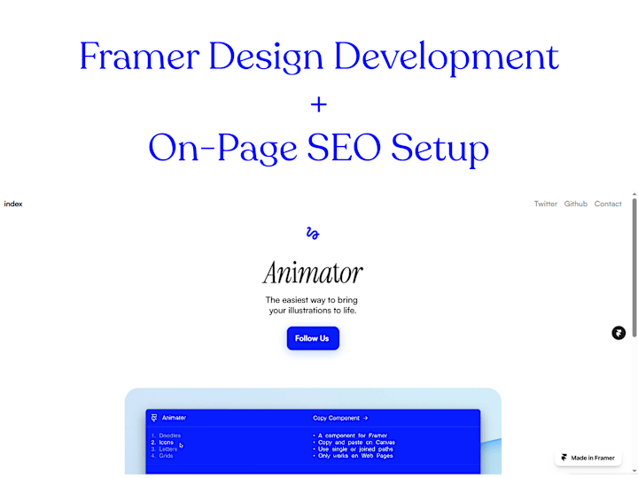 Cover image for Framer Development + On-Page SEO Setup