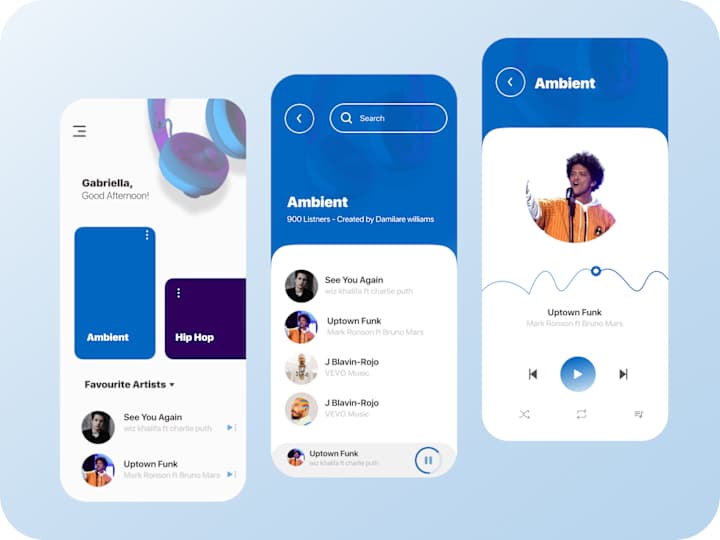 Cover image for Music App Interface