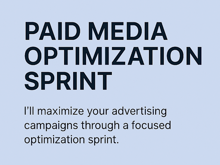 Cover image for Paid Media Optimization Sprint