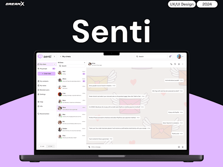 Cover image for Messaging Web App - Senti