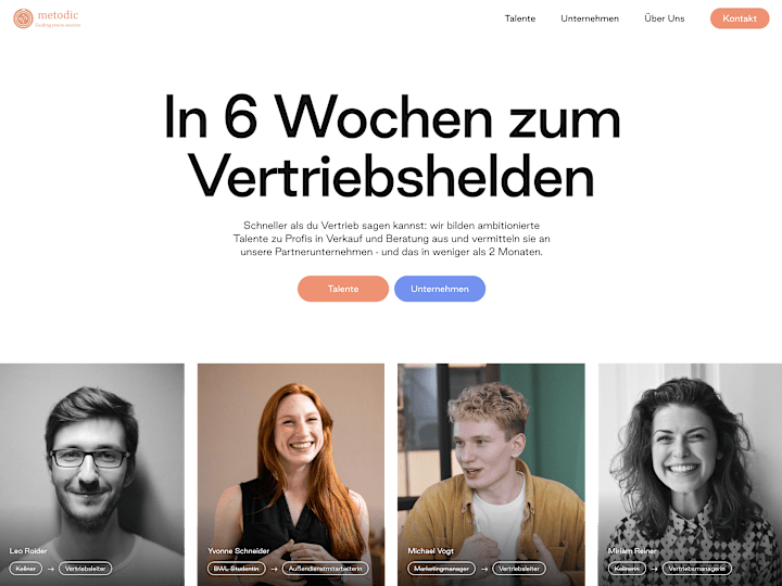 Cover image for Metodic – Startup website