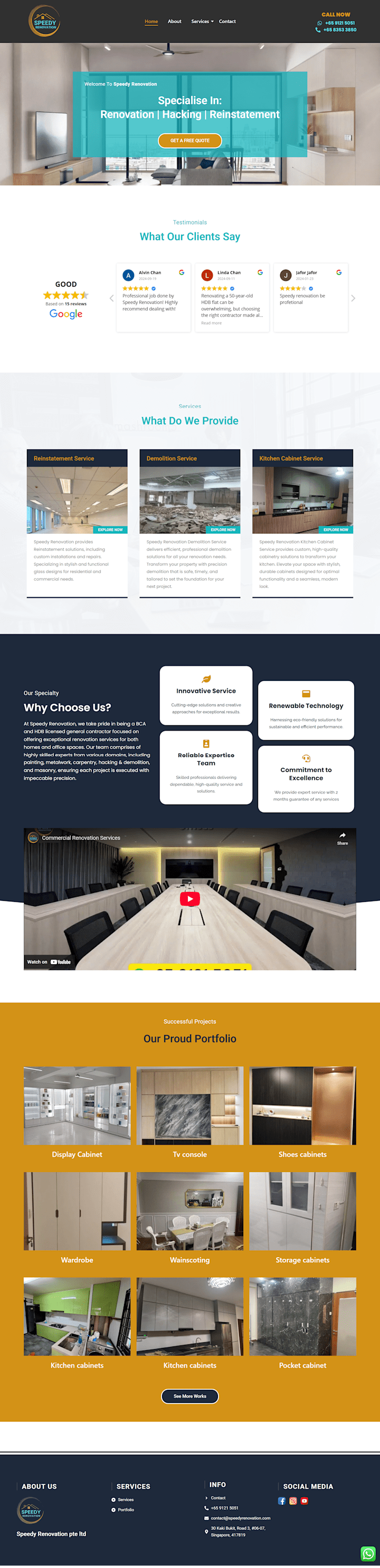 Cover image for Home Renovation Website Development | Speedy Renovation