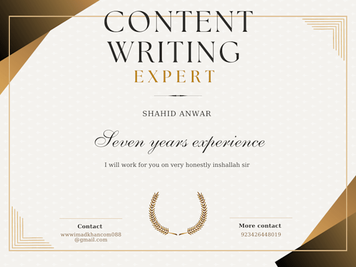 Cover image for Content writing 