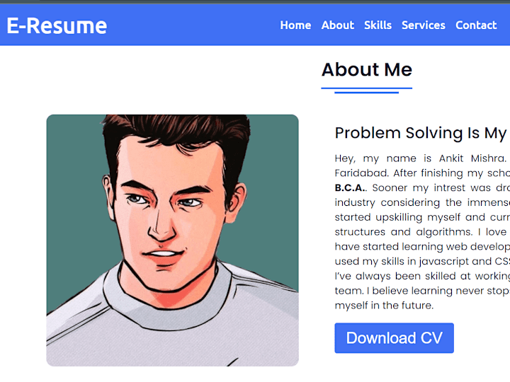 Cover image for E-Resume Website