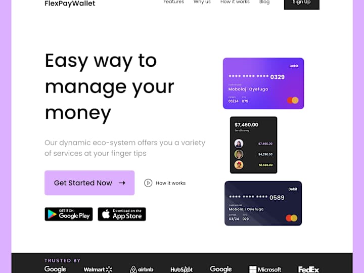 Cover image for FlexPay Wallet Website –– Design & Framer Development
