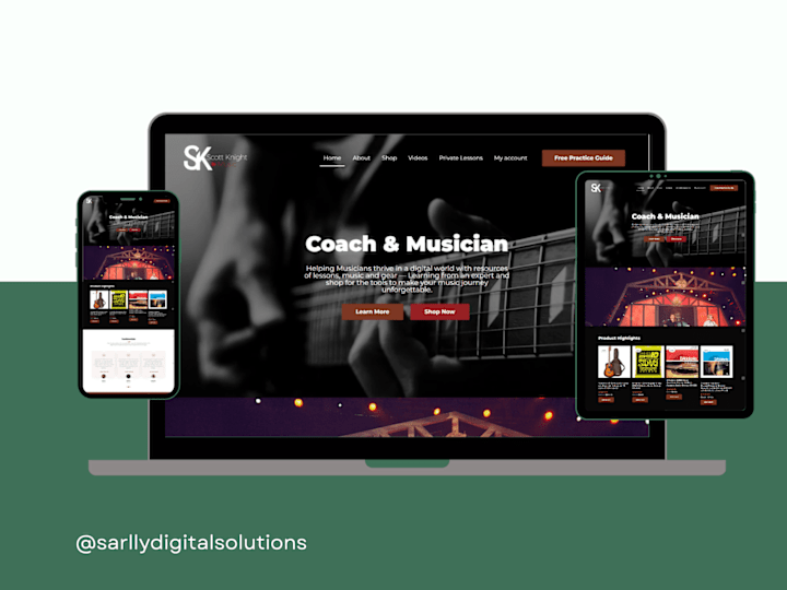 Cover image for ScottKnightMusic - Wordpress Dropshipping & Music Website
