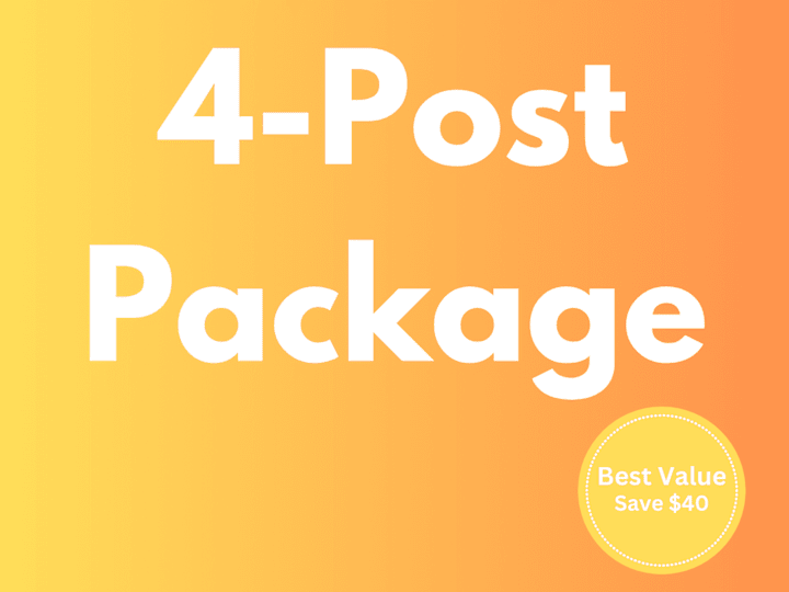 Cover image for Blog Post Package: 4 Posts Up to 1,200 Words