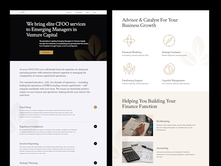 Cover image for Flourish Partners [Landing Page Design]