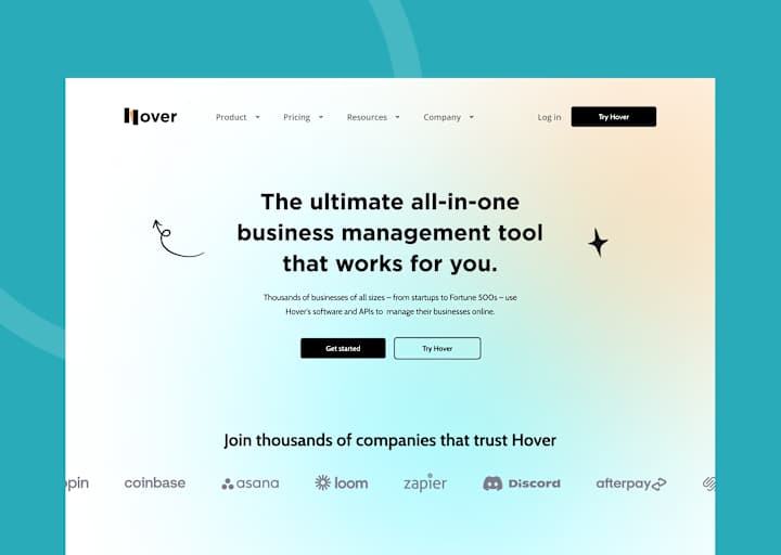 Cover image for Hover B2B Saas Website Design