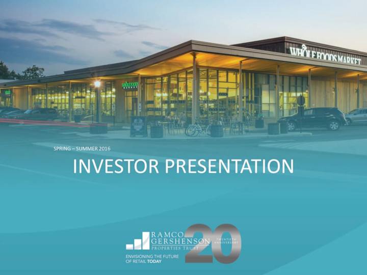 Cover image for 20th Anniversary Investor Presentation