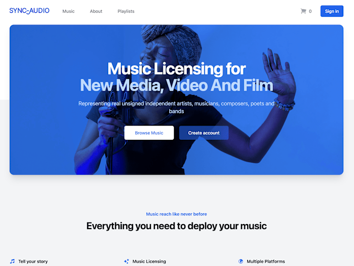 Cover image for Music Licensing Website Redesign