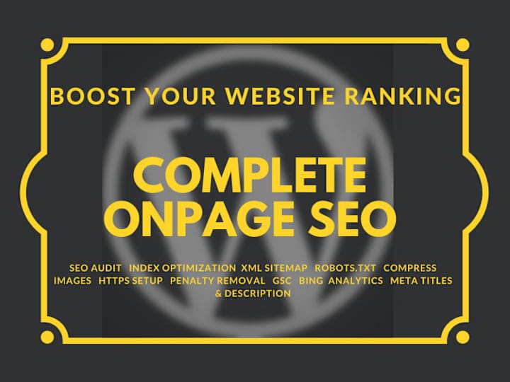 Cover image for I Will Do SEO For Rank Your Website At Google First Page