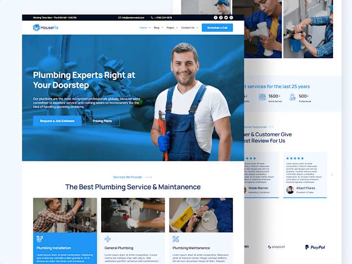 Cover image for Housefix - Handyman Website | Design and Webflow Development