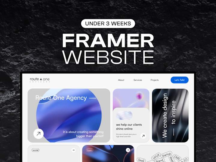 Cover image for Elevate your brand with us to the next level using Framer!