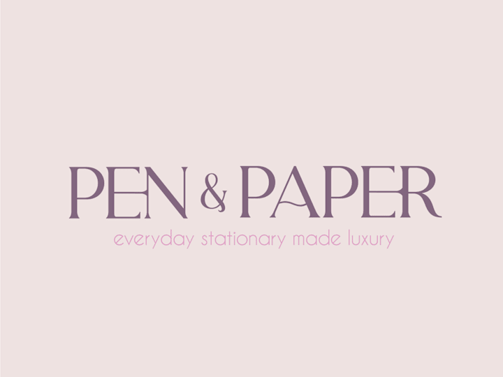 Cover image for Pen & Paper Luxury Stationery Brand Identity on Behance