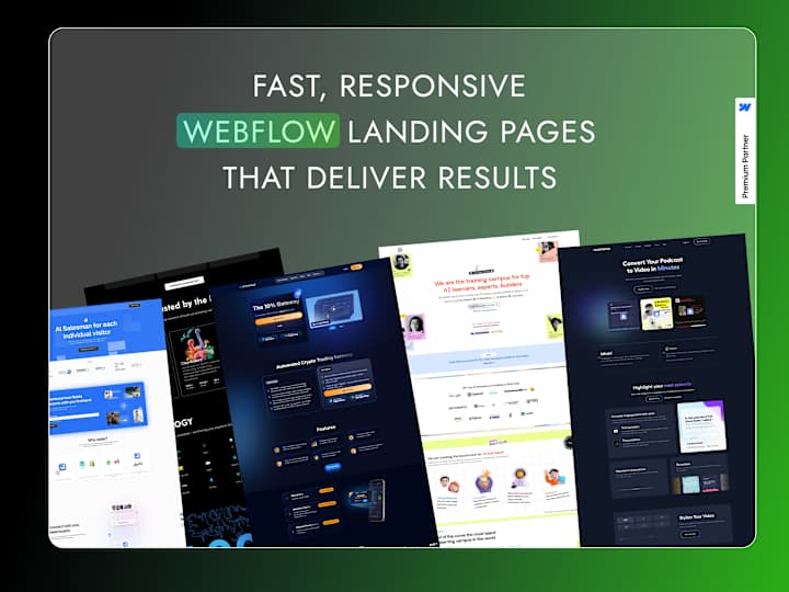 Cover image for Webflow Landing page design and development