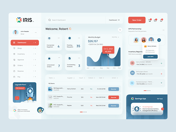 Cover image for Iris - Medical Supply -SaaS Project