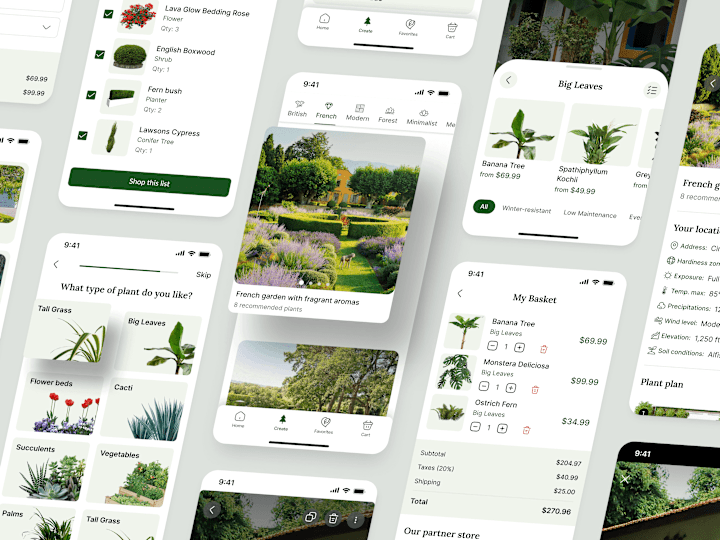 Cover image for Mobile app design for AR garden remodeling