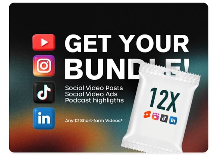 Cover image for 12 Short-Form Videos Bundle For YouTube & Social Media 