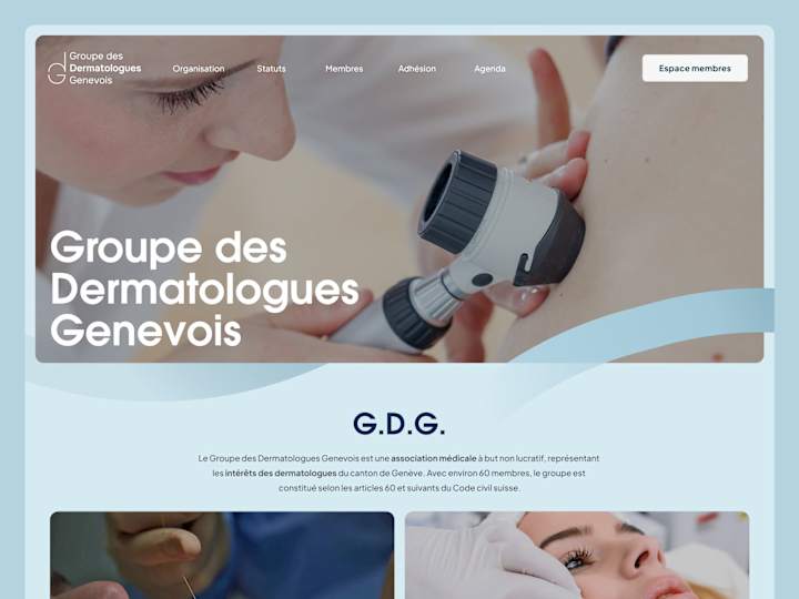 Cover image for Geneva Dermatologists’ Group – Full Website