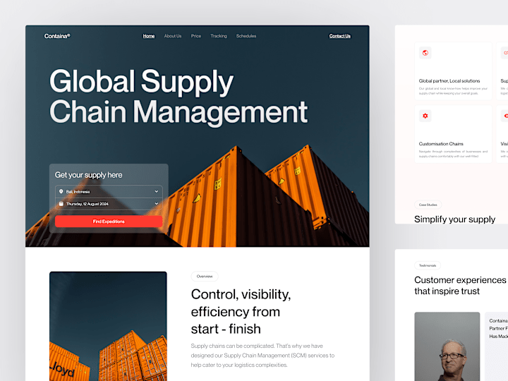 Cover image for Containa - Logistic Landing Page