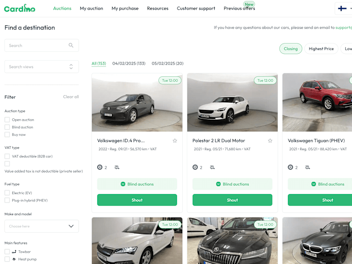 Cover image for EV C2B Marketplace - Cardino