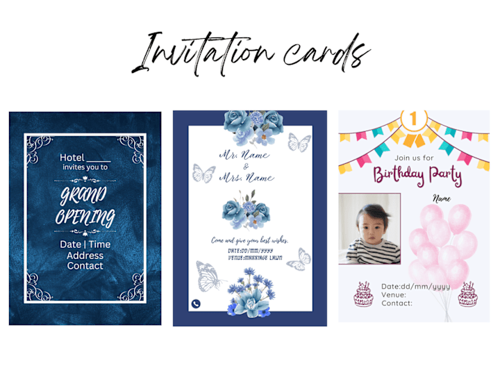 Cover image for I can create invitation card design.