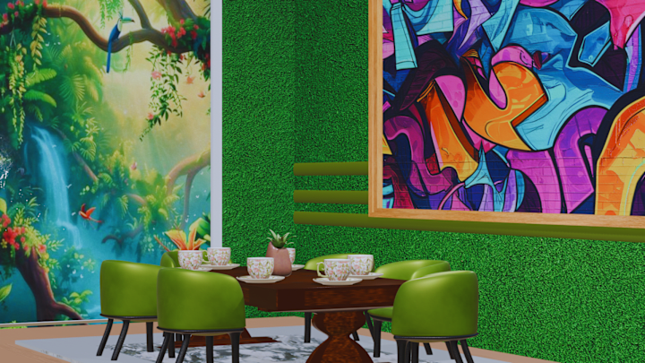 Cover image for Nature-Inspired Dining Room Scene in Blender