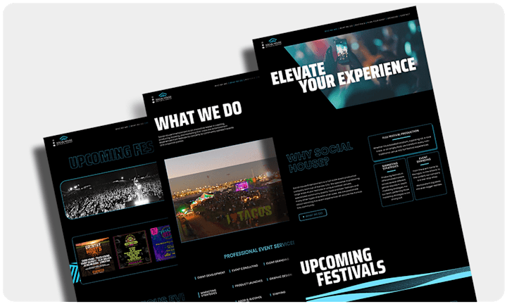 Cover image for Social House Entertainment Website Re-Design 