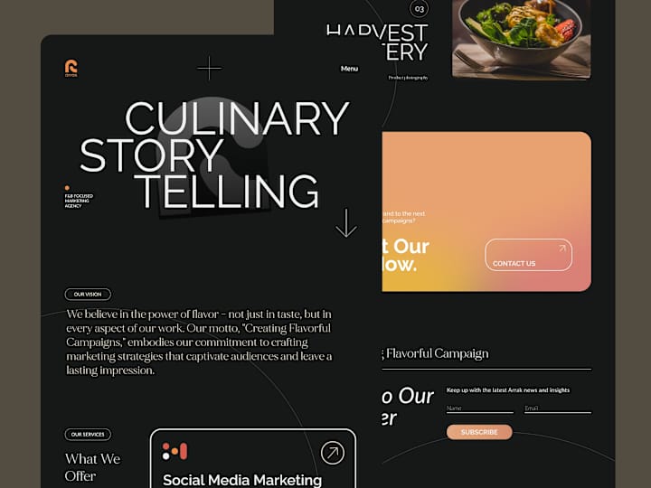 Cover image for Arrak Studio - F&B Marketing Agency Landing Page - Website Home