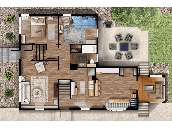 Cover image for 2D Photo-realistic Floor Plan Drawings