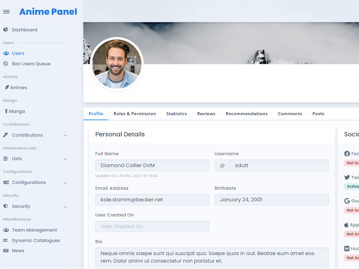 Cover image for Anime Management Admin Panel