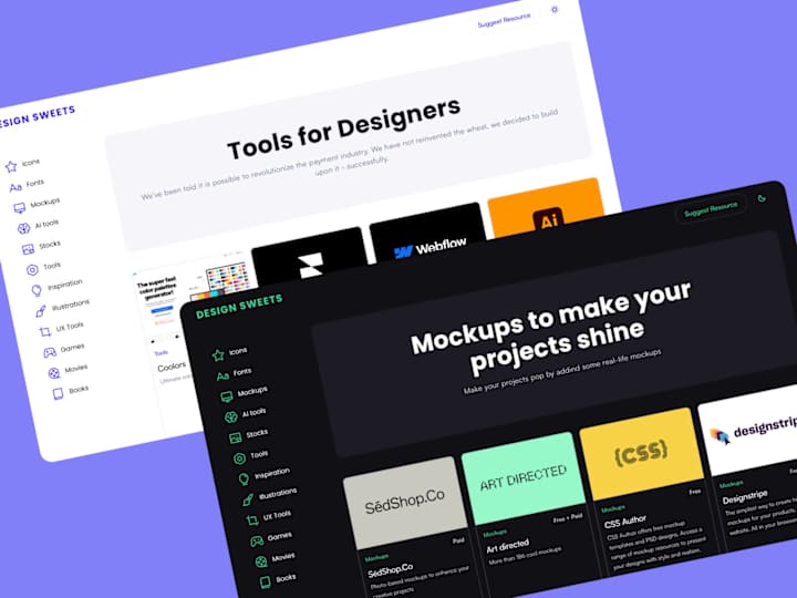 Cover image for Design Sweets - Curated Library of Tools of Designers (Framer)