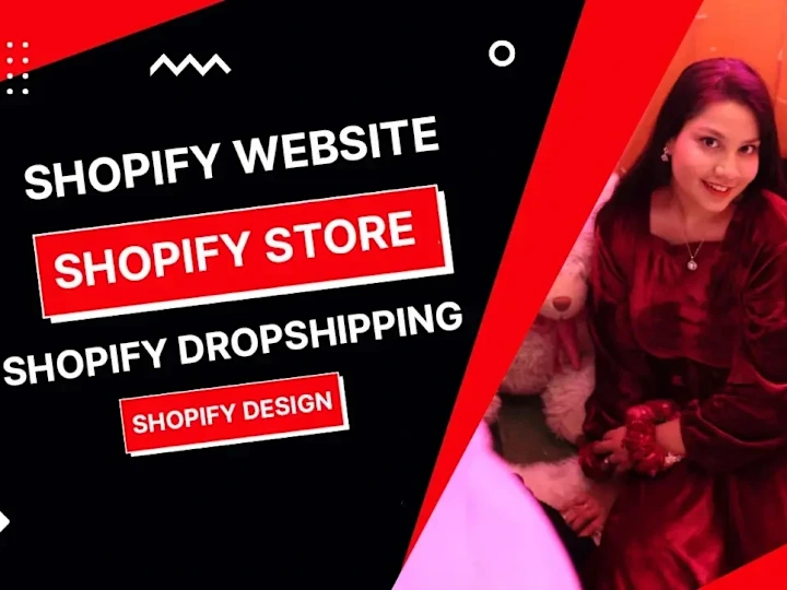 Cover image for Shopify store, build a Shopify website, shopify landing page