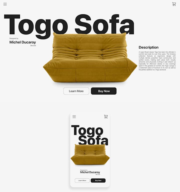 Cover image for Furniture Landing Page Design 