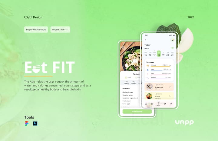 Cover image for Eat FIT mobile app UI/UX design