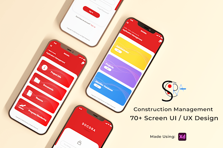 Cover image for UI/UX Design for construction management app