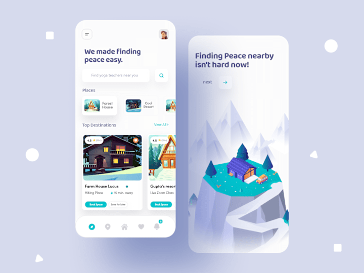 Cover image for Search & Book Resorts Mobile Ui